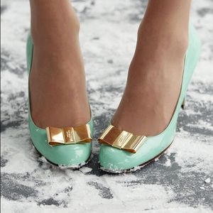 Kate Spade Karolina Tiffany Blue Bow Heel